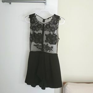 Black lace romper